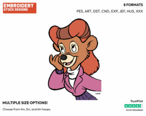 Rebecca - Talespin - TV Shows - Disney Embroidery Design in 3 sizes & 8 formats