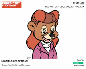 Rebecca - Talespin - TV Shows - Disney Embroidery Design in 3 sizes & 8 formats