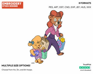 Molly, Rebecca - Talespin - TV Shows - Disney Embroidery Design in 3 sizes & 8 formats