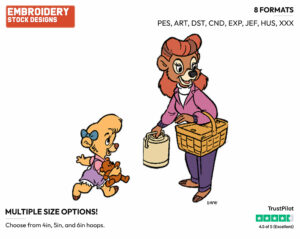 Molly, Rebecca - Talespin - TV Shows - Disney Embroidery Design in 3 sizes & 8 formats