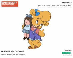 Molly Holding A Doll - Talespin - TV Shows - Disney Embroidery Design in 3 sizes & 8 formats