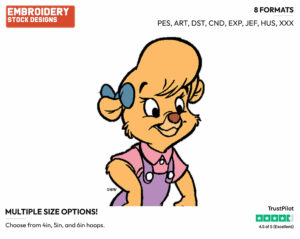 Molly - Talespin - TV Shows - Disney Embroidery Design in 3 sizes & 8 formats