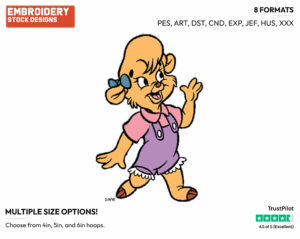 Molly - Talespin - TV Shows - Disney Embroidery Design in 3 sizes & 8 formats
