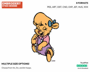 Molly - Talespin - TV Shows - Disney Embroidery Design in 3 sizes & 8 formats