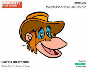 Louie - Talespin - TV Shows - Disney Embroidery Design in 3 sizes & 8 formats