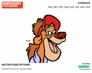 Wildcat - Talespin - TV Shows - Disney Embroidery Design in 3 sizes & 8 formats