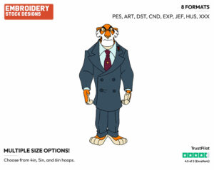 Shere Khan - Talespin - TV Shows - Disney Embroidery Design in 3 sizes & 8 formats
