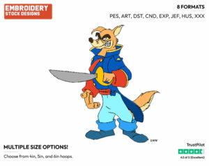 Don Karnage - Talespin - TV Shows - Disney Embroidery Design in 3 sizes & 8 formats