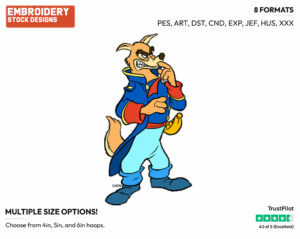 Don Karnage - Talespin - TV Shows - Disney Embroidery Design in 3 sizes & 8 formats