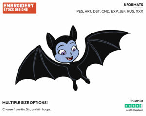 Vampirina As A Bat - Vampirina - TV Shows - Disney Embroidery Design in 3 sizes & 8 formats