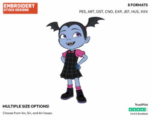 Vampirina Standing With Her Hands On Her Hips - Vampirina - TV Shows - Disney Embroidery Design in 3 sizes & 8 formats