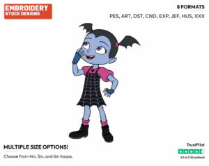 Vampirina - Vampirina - TV Shows - Disney Embroidery Design in 3 sizes & 8 formats
