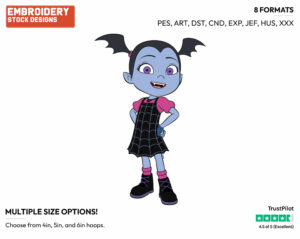 Vampirina - Vampirina - TV Shows - Disney Embroidery Design in 3 sizes & 8 formats