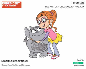 Bridget, Gregoria - Vampirina - TV Shows - Disney Embroidery Design in 3 sizes & 8 formats