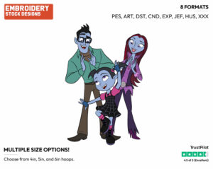 Vampirina, Parents - Vampirina - TV Shows - Disney Embroidery Design in 3 sizes & 8 formats