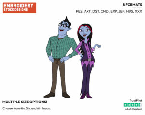 Boris, Oxana Hauntley - Vampirina - TV Shows - Disney Embroidery Design in 3 sizes & 8 formats