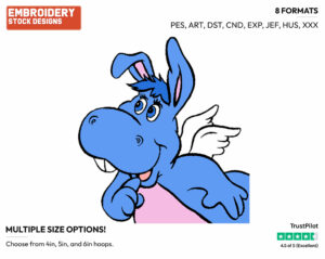 Hoppopotamus - The Wuzzles - TV Shows - Disney Embroidery Design in 3 sizes & 8 formats