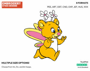 Butterbear - The Wuzzles - TV Shows - Disney Embroidery Design in 3 sizes & 8 formats