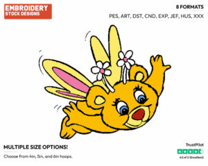 Butterbear Flying - The Wuzzles - TV Shows - Disney Embroidery Design in 3 sizes & 8 formats