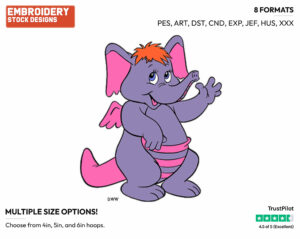 Eleroo - The Wuzzles - TV Shows - Disney Embroidery Design in 3 sizes & 8 formats