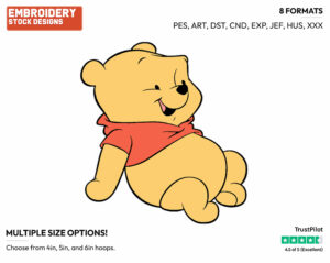 Baby Pooh - Baby Pooh - Winnie the Pooh - Disney Embroidery Design in 3 sizes & 8 formats