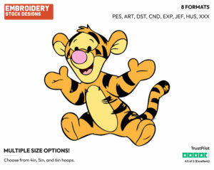 Baby Tigger - Baby Pooh - Winnie the Pooh - Disney Embroidery Design in 3 sizes & 8 formats