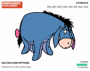 Looking Uncertain - Eeyore - Winnie the Pooh - Disney Embroidery Design in 3 sizes & 8 formats