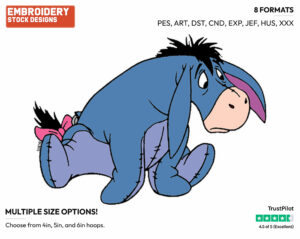 Eeyore - Eeyore - Winnie the Pooh - Disney Embroidery Design in 3 sizes & 8 formats