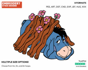 Resting Under Shelter - Eeyore - Winnie the Pooh - Disney Embroidery Design in 3 sizes & 8 formats