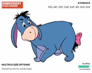 Peeved - Eeyore - Winnie the Pooh - Disney Embroidery Design in 3 sizes & 8 formats