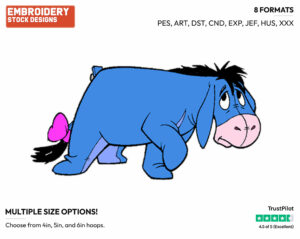 Eeyore - Eeyore - Winnie the Pooh - Disney Embroidery Design in 3 sizes & 8 formats