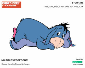 Bored Eeyore - Eeyore - Winnie the Pooh - Disney Embroidery Design in 3 sizes & 8 formats