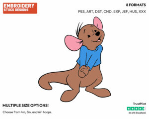 Cute Roo - Kanga and Roo - Winnie the Pooh - Disney Embroidery Design in 3 sizes & 8 formats