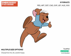 Roo Bouncing - Kanga and Roo - Winnie the Pooh - Disney Embroidery Design in 3 sizes & 8 formats