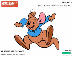 Roo Bouncing - Kanga and Roo - Winnie the Pooh - Disney Embroidery Design in 3 sizes & 8 formats