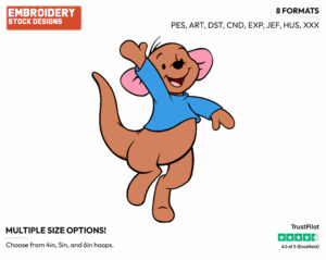 Roo Waving - Kanga and Roo - Winnie the Pooh - Disney Embroidery Design in 3 sizes & 8 formats