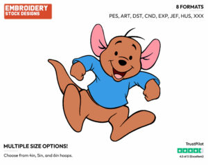 Roo Bouncing - Kanga and Roo - Winnie the Pooh - Disney Embroidery Design in 3 sizes & 8 formats