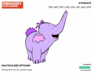 Lumpy - Lumpy the Heffalump - Winnie the Pooh - Disney Embroidery Design in 3 sizes & 8 formats