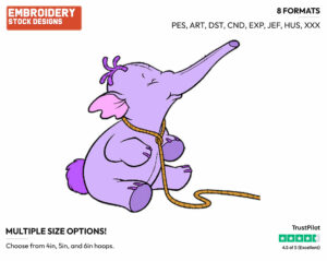 Lumpy - Lumpy the Heffalump - Winnie the Pooh - Disney Embroidery Design in 3 sizes & 8 formats