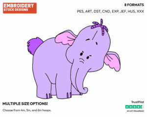Lumpy - Lumpy the Heffalump - Winnie the Pooh - Disney Embroidery Design in 3 sizes & 8 formats