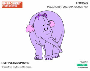 Lumpy's Mother - Lumpy the Heffalump - Winnie the Pooh - Disney Embroidery Design in 3 sizes & 8 formats
