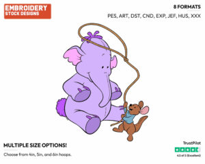 Lumpy, Roo - Lumpy the Heffalump - Winnie the Pooh - Disney Embroidery Design in 3 sizes & 8 formats