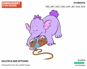 Lumpy, Roo - Lumpy the Heffalump - Winnie the Pooh - Disney Embroidery Design in 3 sizes & 8 formats