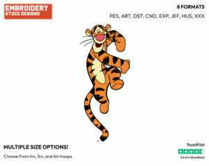 Tigger - My Friends Tigger & Pooh - Winnie the Pooh - Disney Embroidery Design in 3 sizes & 8 formats