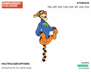 Tigger - My Friends Tigger & Pooh - Winnie the Pooh - Disney Embroidery Design in 3 sizes & 8 formats