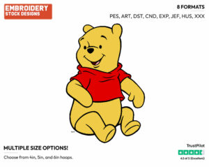 Winnie The Pooh - My Friends Tigger & Pooh - Winnie the Pooh - Disney Embroidery Design in 3 sizes & 8 formats
