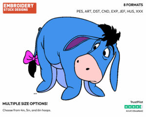 Eeyore - My Friends Tigger & Pooh - Winnie the Pooh - Disney Embroidery Design in 3 sizes & 8 formats