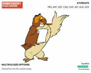 Giving Speech - Owl - Winnie the Pooh - Disney Embroidery Design in 3 sizes & 8 formats