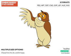 Owl - Owl - Winnie the Pooh - Disney Embroidery Design in 3 sizes & 8 formats