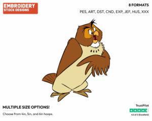 Owl - Owl - Winnie the Pooh - Disney Embroidery Design in 3 sizes & 8 formats